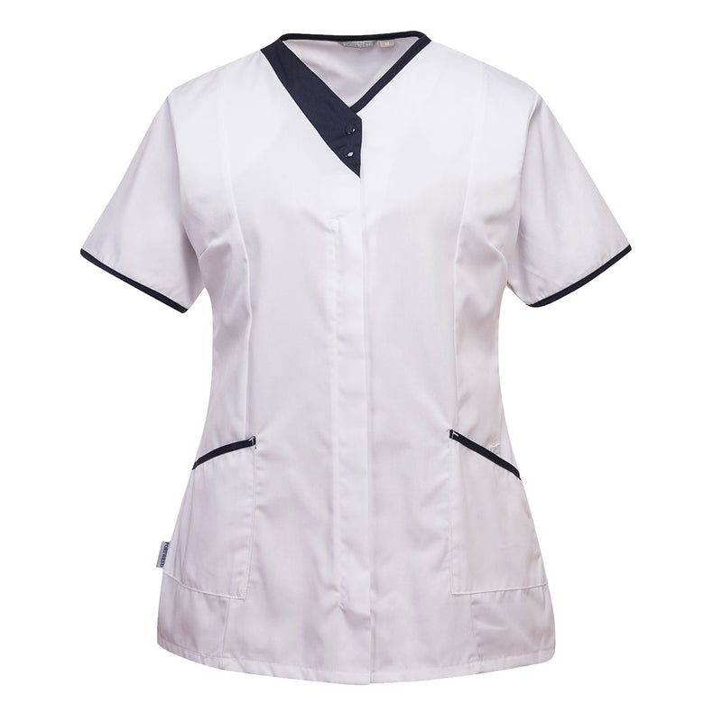 white modern women's tunic for clinics or wellness centers
