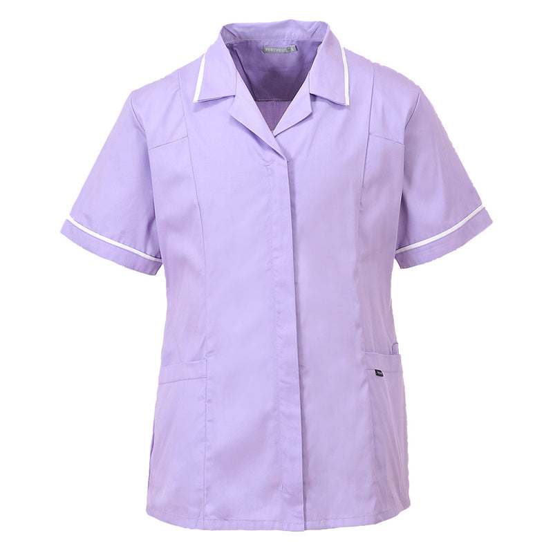 lilac-colored tunic for healthcare professionals or salon workers