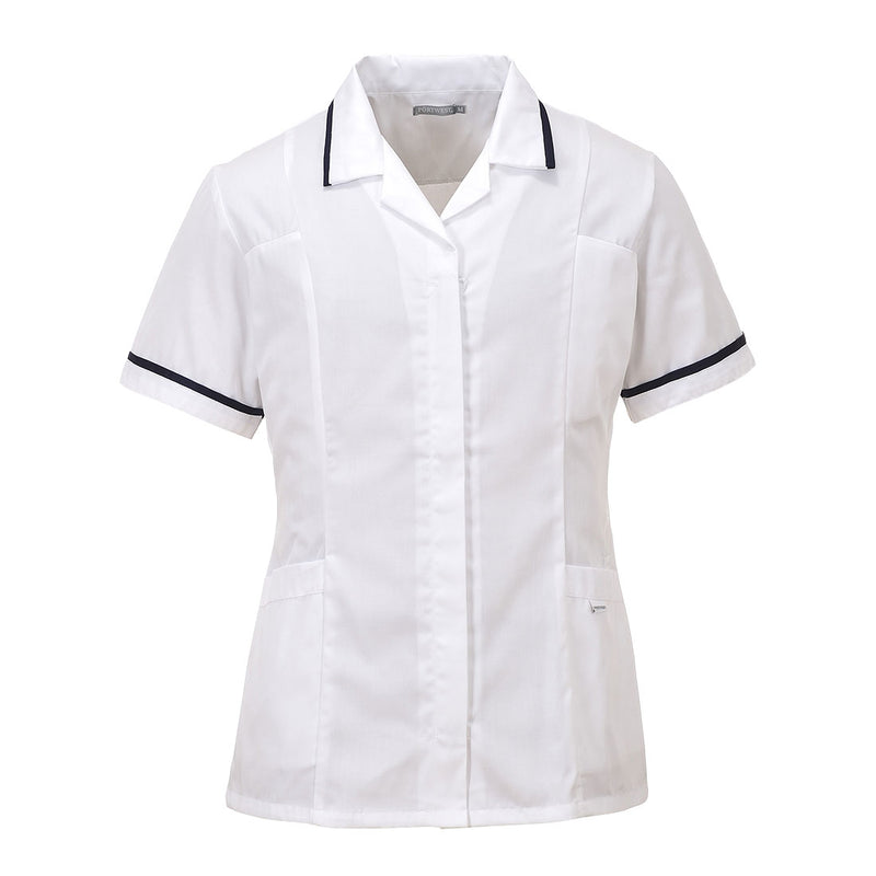 white classic tunic with professional appearance for clinical use
