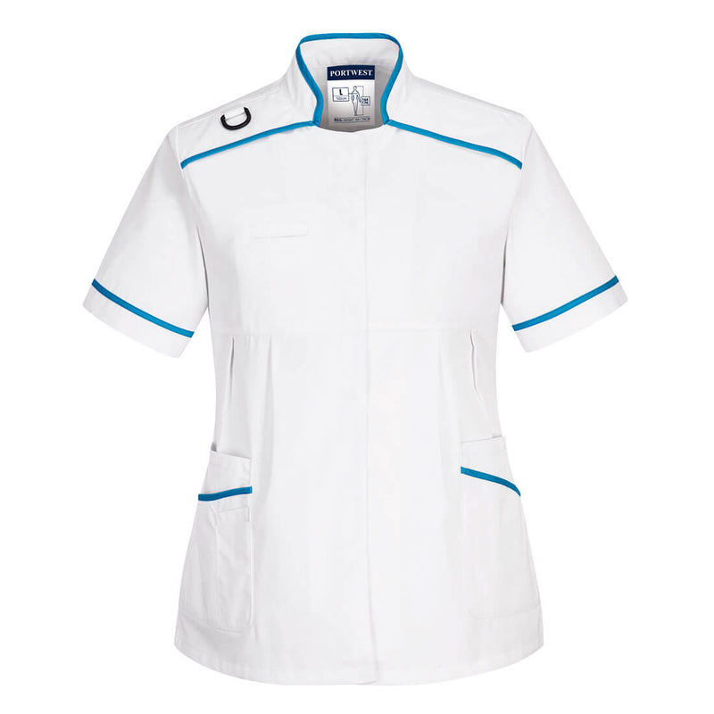 turquoise maternity work tunic for expectant professionals