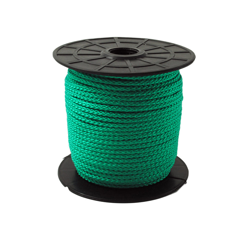 Braided Poly Rope (Reel) TQMFB4GN - 50m 4mm Green