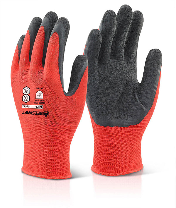 Beeswift Multi Purpose Latex Poly Gloves - Black