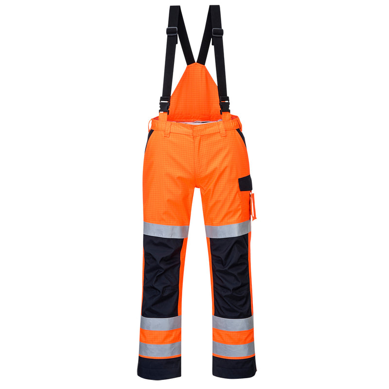Orange/navy Portwest Modaflame Rain Multi Norm Arc Trouser