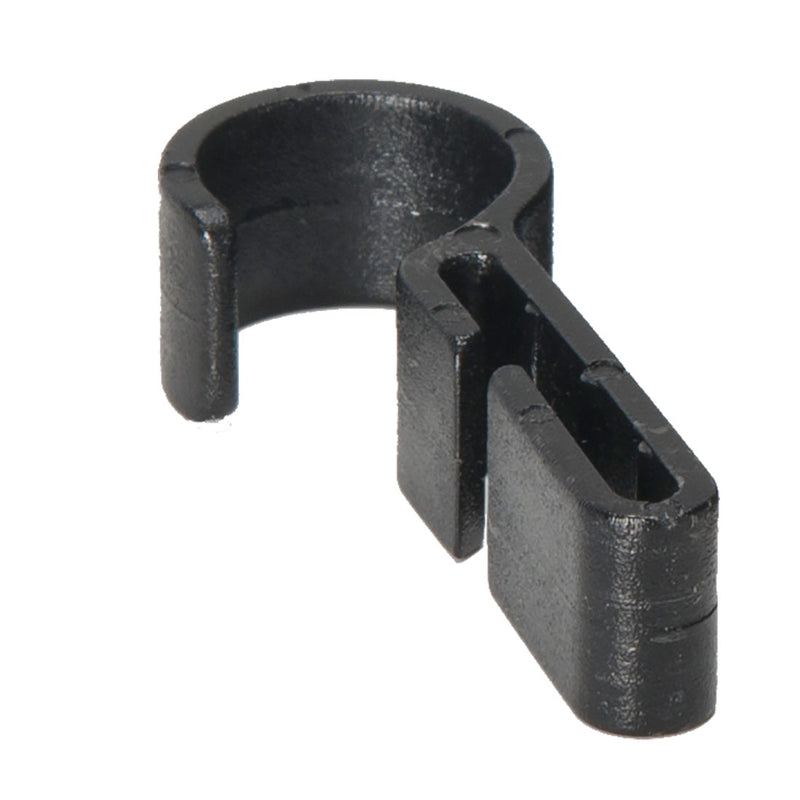 Pack of four black Portwest PA04 universal clips for helmet head lights.