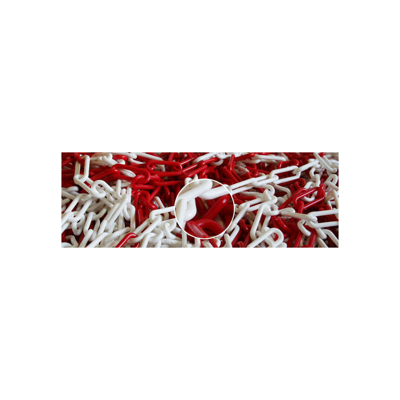Plastic Chain (Reel) Red/White TQPC6RWR - 6 * 38 * 30m
