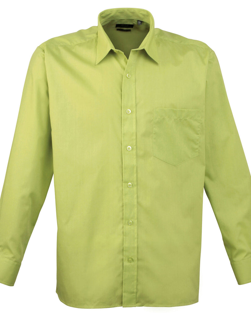 Premier Mens Long Sleeve Poplin Shirt