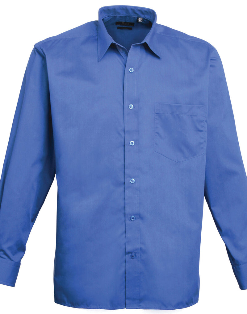 Premier Men's Long Sleeve Poplin Shirt - PR200