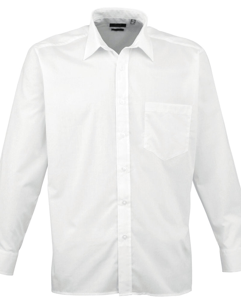 Premier Men's Long Sleeve Poplin Shirt - PR200