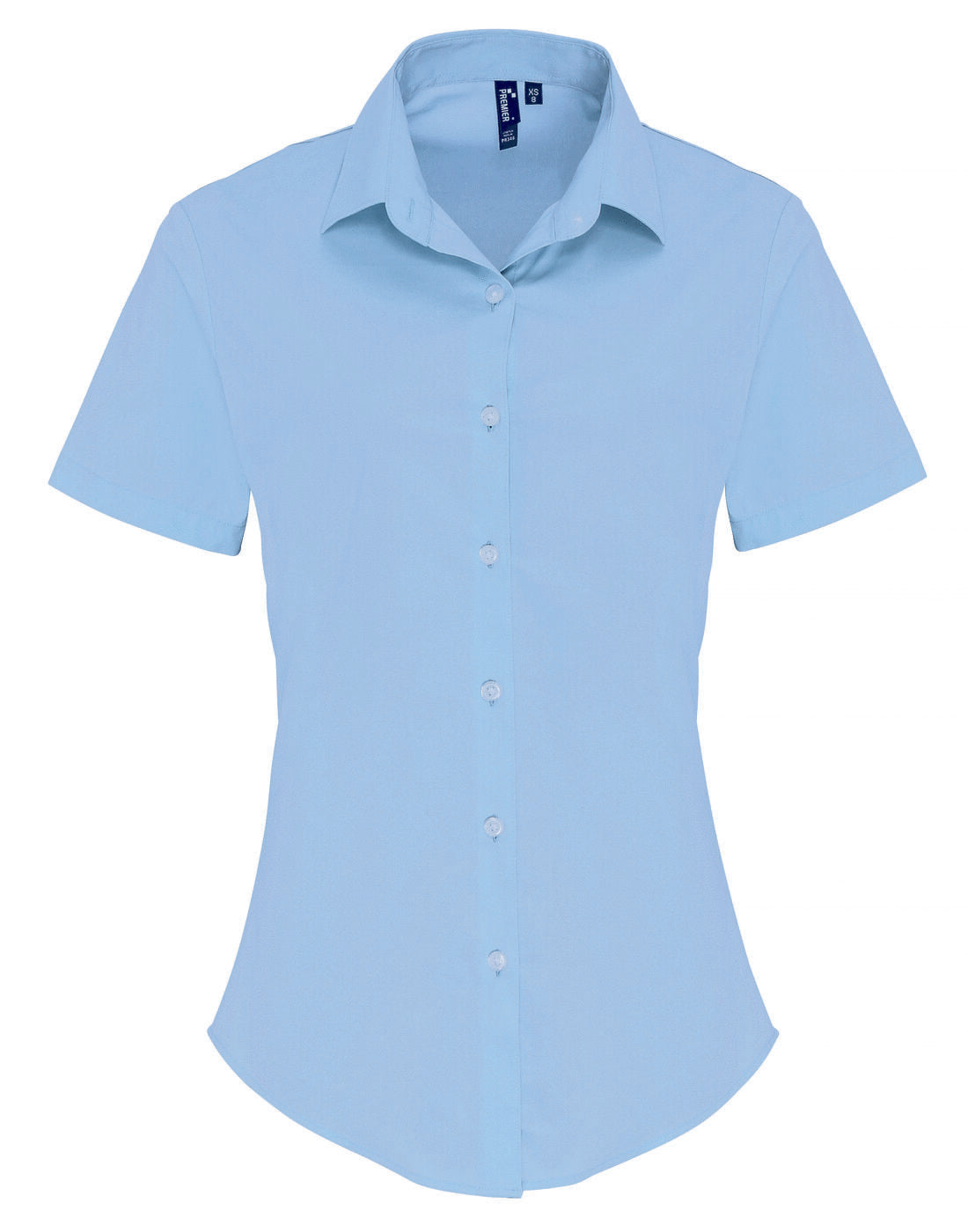 Premier Women's Stretch-Fit Cotton Poplin Short Sleeve Shirt
