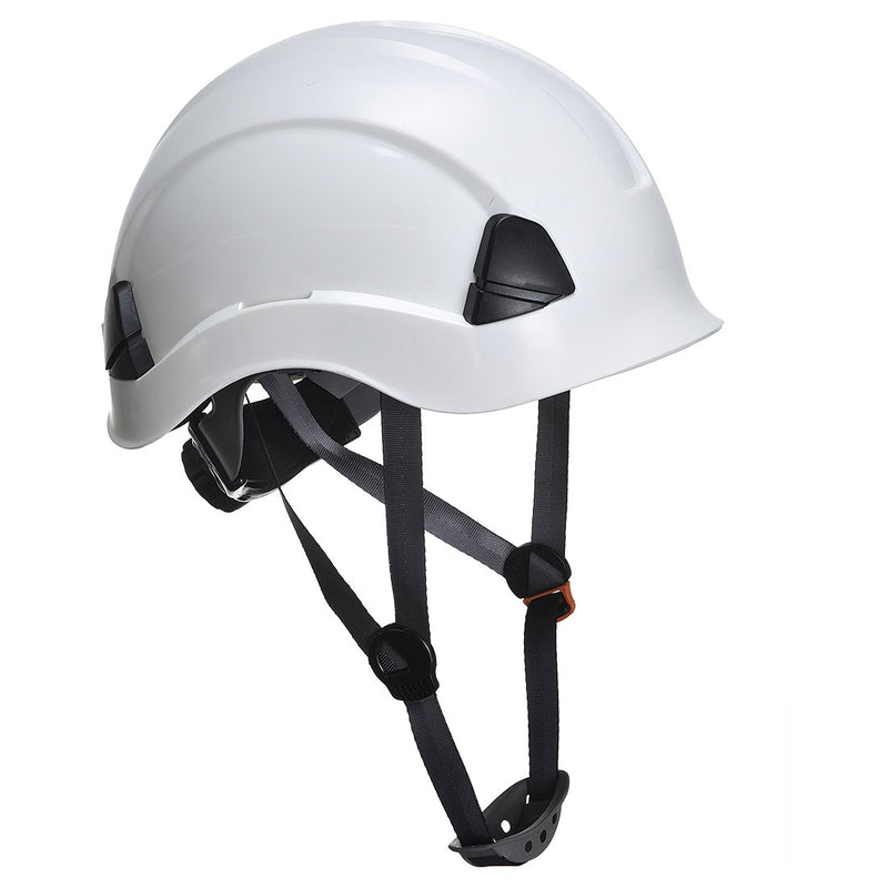 White Portwest Height Endurance Helmet (PS53), unvented design.