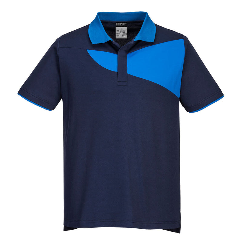 Navy blue Portwest PW2 Cotton Comfort Polo Shirt a soft and breathable work polo.