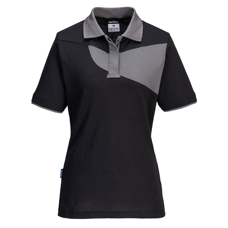 Beige Portwest Women's PW2 Polo Shirt a comfortable and stylish option for female workers.