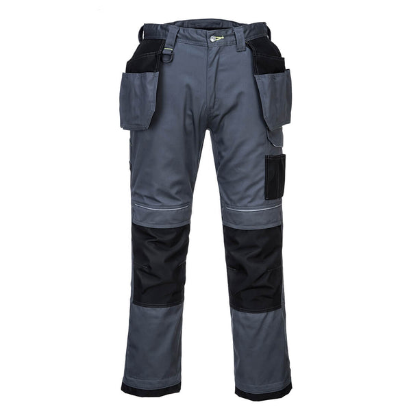 Black/grey Portwest PW3 Stretch Holster Work Trouser