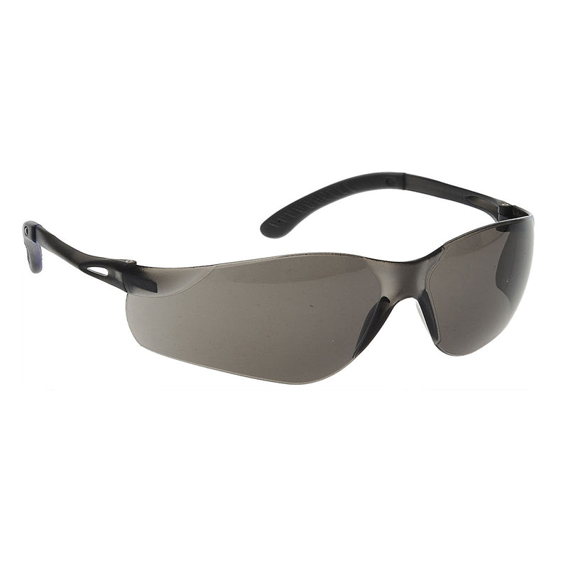 Portwest Pan View spectacles (PW38) with black frames and a single panoramic lens.