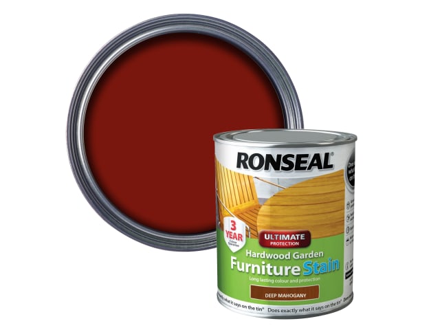 Ronseal Ultimate Protection Hardwood Furniture Stain Deep Mahogany 750ml