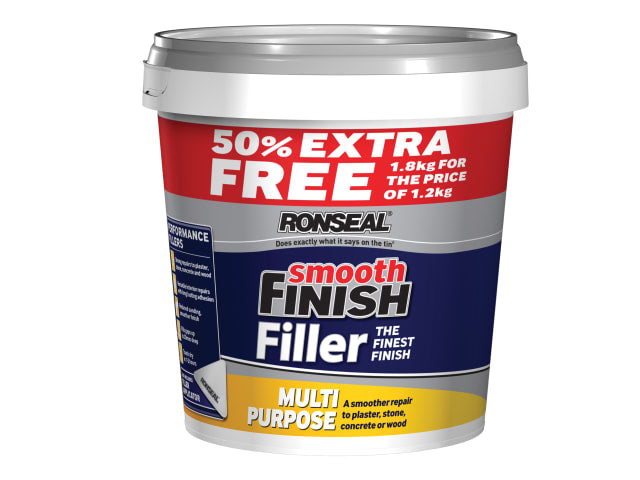 Ronseal Smooth Finish Multipurpose Ready Mix Filler 1.2kg +50%
