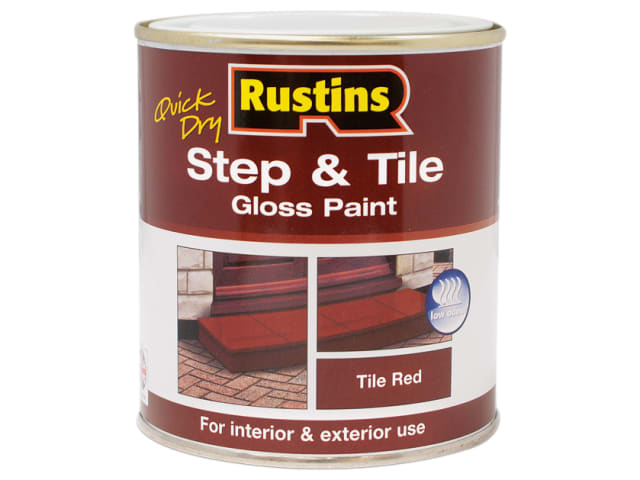 Rustins Quick Dry Step & Tile Gloss Paint Red 500ml