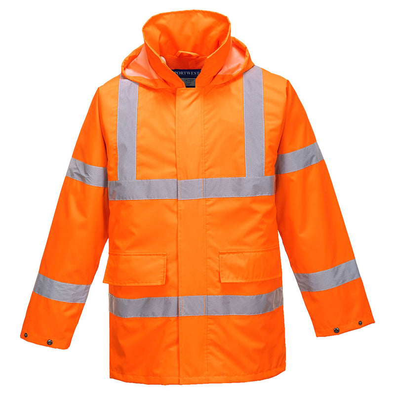 Portwest Hi Vis Rain Lite Traffic Jacket S160 in orange
