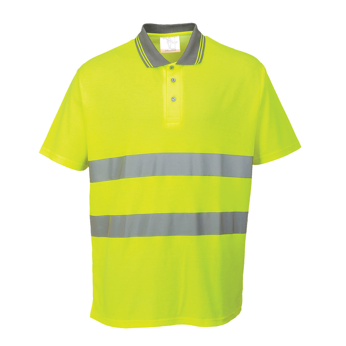 Portwest Hi-Vis Cotton Comfort Polo Shirt - Orange/Yellow S171