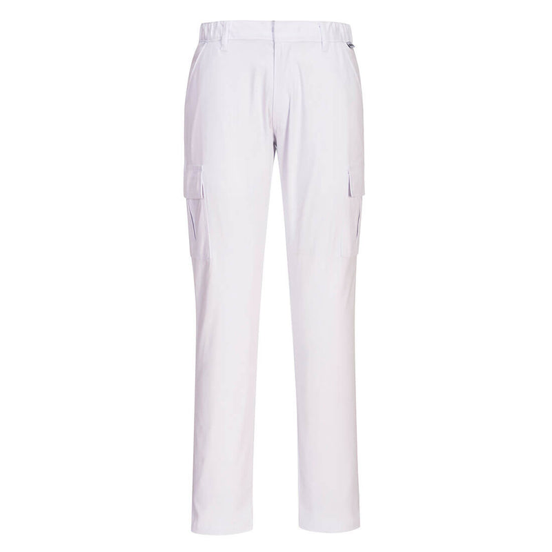 Portwest Stretch Slim Combat Trouser S231 in white.