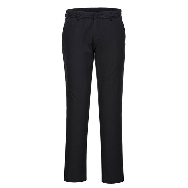 Portwest Stretch Slim Chino Trouser S232 in black.