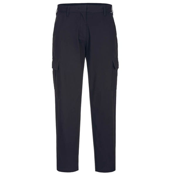 Portwest Women's Stretch Cargo Trouser S233 in black.