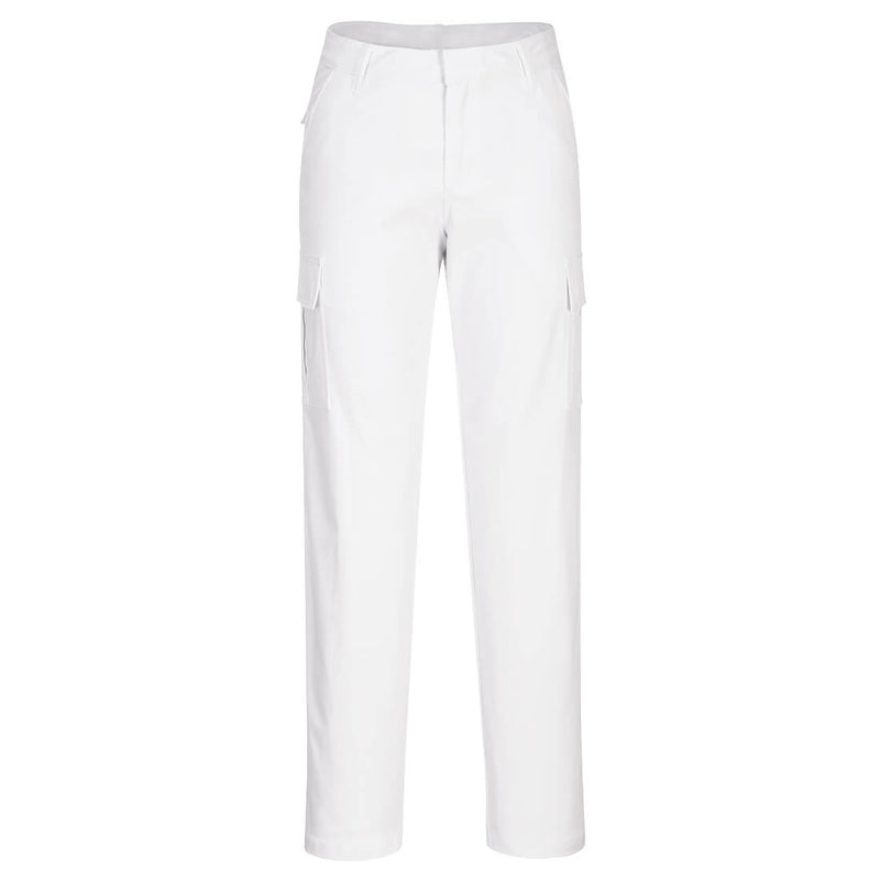 Portwest Women's Stretch Cargo Trouser S233 in white.