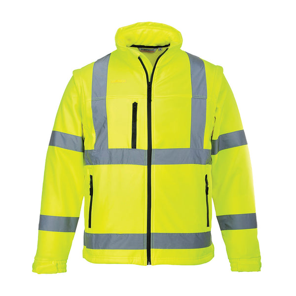 Portwest Hi-Vis 2-in-1 Softshell Jacket in Yellow