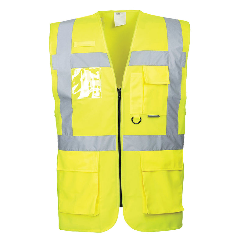 Portwest Berlin Hi-Vis Executive Vest in Yellow