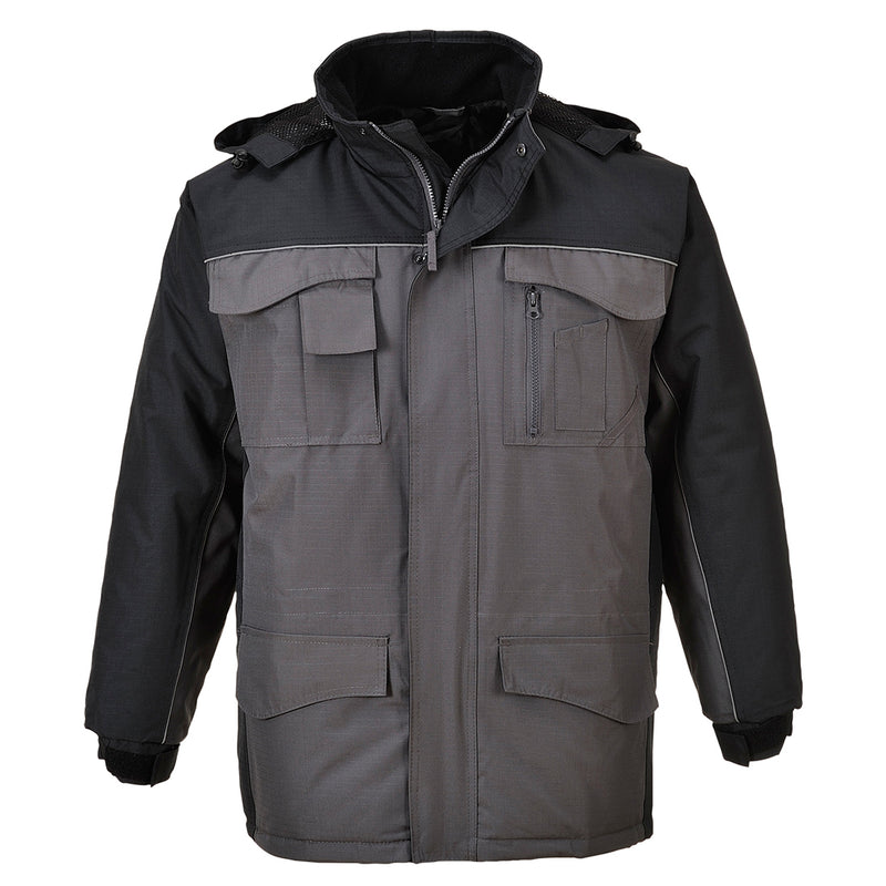 Yellow Portwest RS Parka S562 with hi-vis features and thermal lining for extreme cold