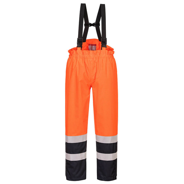 Portwest Bizflame Rain Hi-Vis Multi Protection Trouser S782, orange.