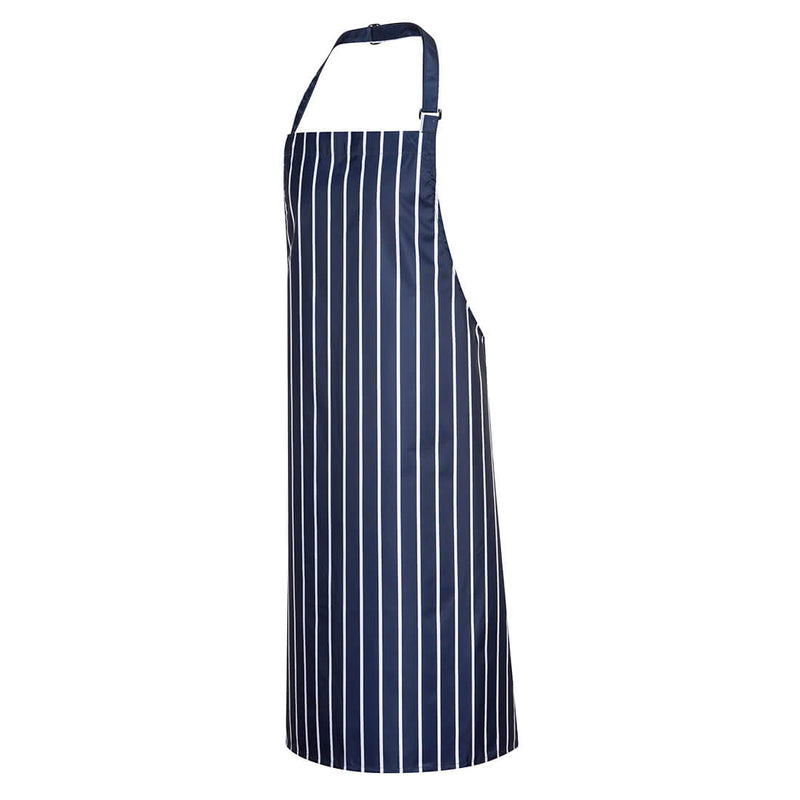Navy Portwest Waterproof Bib Apron S849 with PVC coating for liquid protection