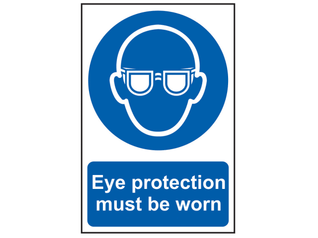 Scan Eye Protection Must Be Worn - PVC Sign 200 x 300mm