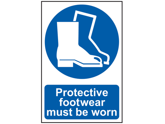 Scan Protective Footwear Must Be Worn - PVC Sign 200 x 300mm