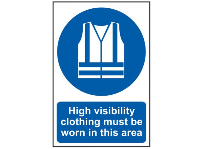 Scan High Visibility Jackets Must Be Worn In This Area - PVC Sign 200 x 300mm