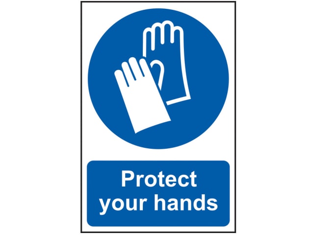 Scan Protect Your Hands - PVC Sign 200 x 300mm