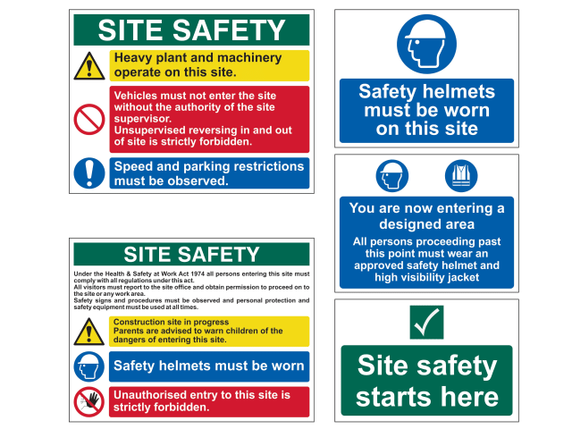 Scan PVC Construction Site Pack (5 signs)