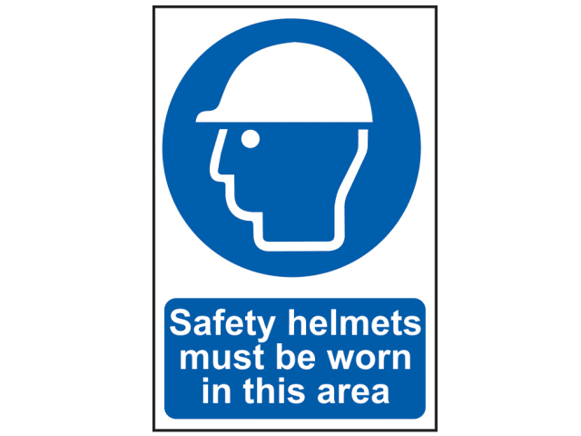 Scan Sign - Safety Helmets Must Be Worn
