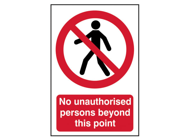 Scan Sign - No Unauthorised Persons Beyond This Point