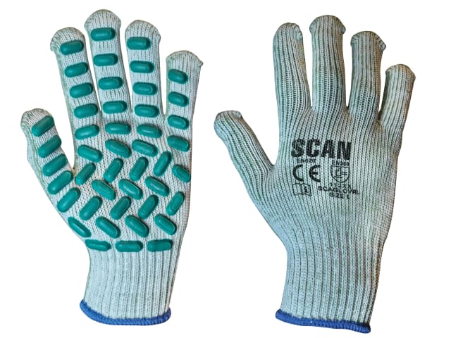 Scan Vibration Resistant Latex Foam Gloves  - L (Size 9)