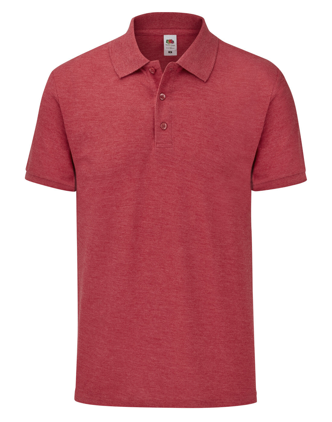 Fruit of the Loom 65/35 Tailored Fit Polo - Vintage Heather Red