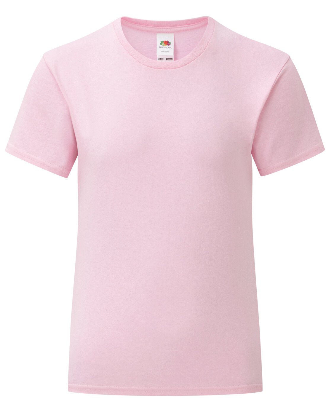 Fruit of the Loom Girls Iconic T - Light Pink