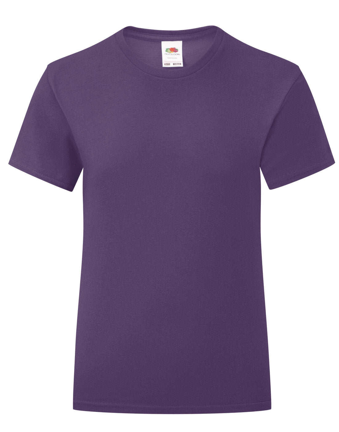 Fruit of the Loom Girls Iconic T - Purple