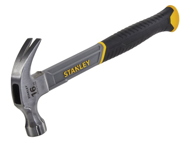 STANLEY Curved Claw Hammer, Fibreglass Shaft 450g (16oz)