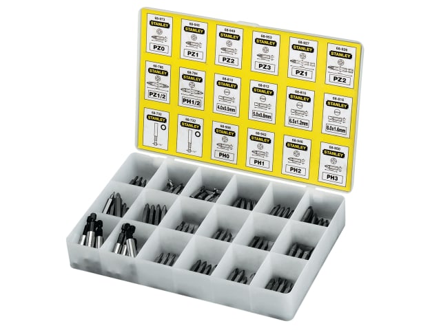 STANLEY Insert Bits & Magnetic Bit Holders Assorted Tray, 200 Piece