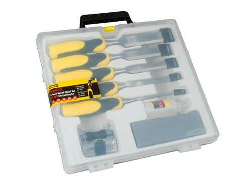 STANLEY DYNAGRIP™ Chisel with Strike Cap Set, 5 Piece + Accessories