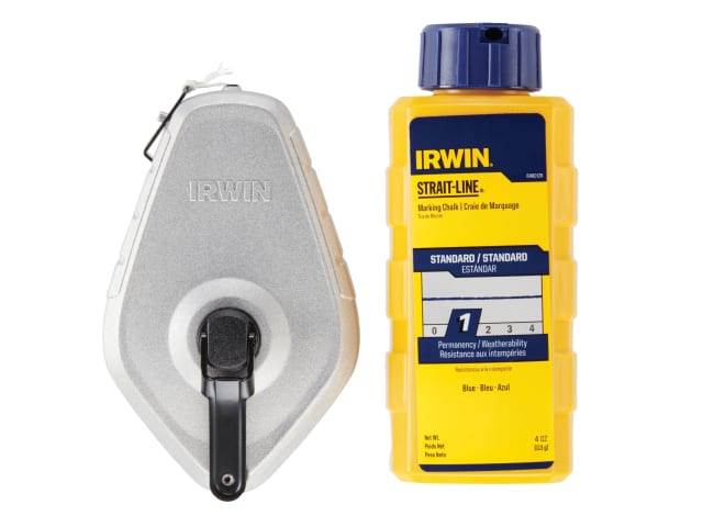 IRWIN® STRAIT-LINE® Aluminium 30m Chalk Line & Blue Chalk Pack