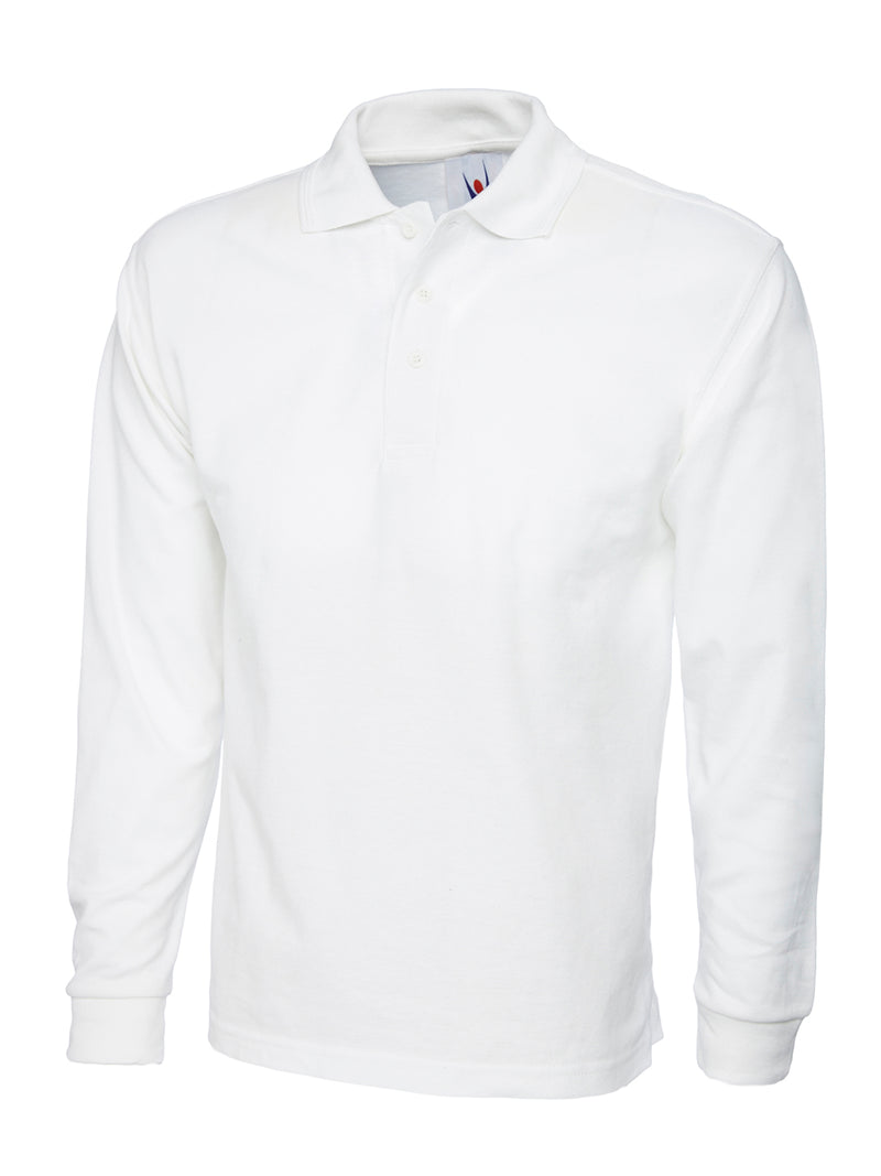 Uneek Longsleeve Poloshirt UC113 - White