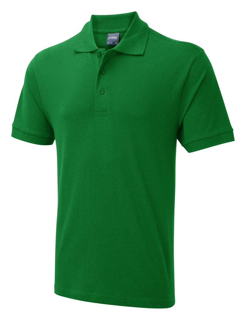 Uneek Men's Ultra Cotton Poloshirt UC114 - Kelly Green