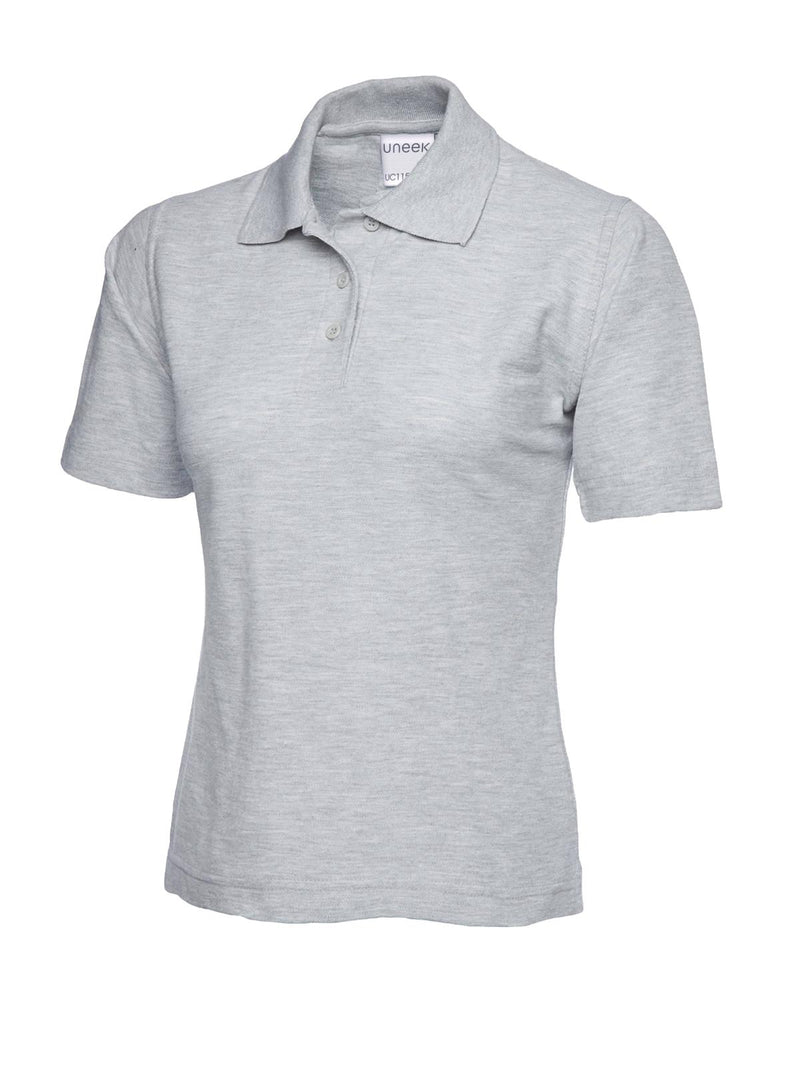 Uneek Ladies Ultra Cotton Poloshirt UC115 - Heather Grey